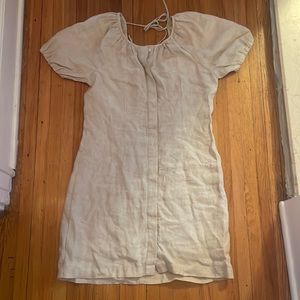 J.Crew tan linen dress
